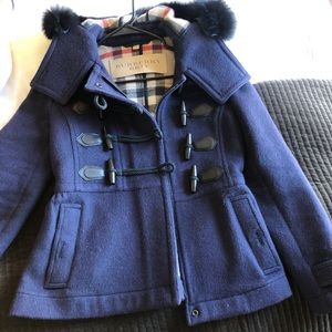 Burberry Brit blue wool peplum jacket